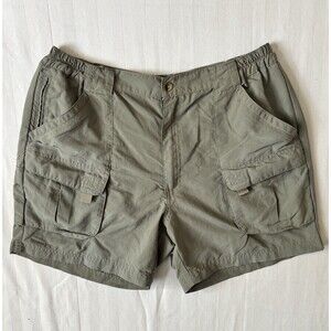 Reel Legends Cargo Shorts Mens large Tan Khaki Utility Pocket Fishing